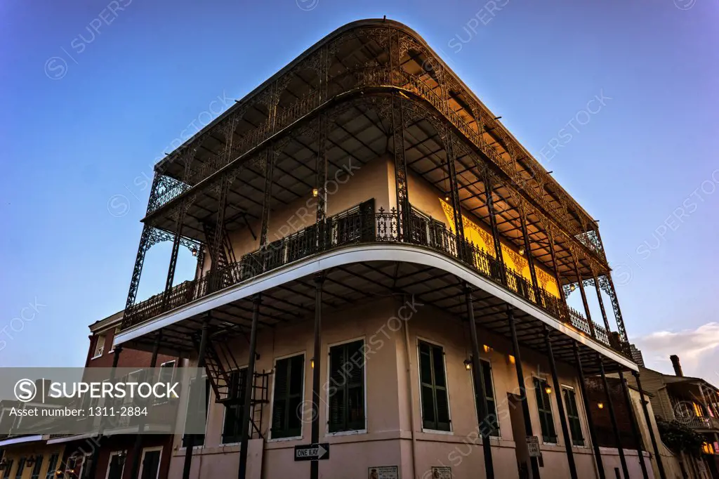 Haunted Lalaurie mansion on Royal Street in The French Quarter of New Orleans.