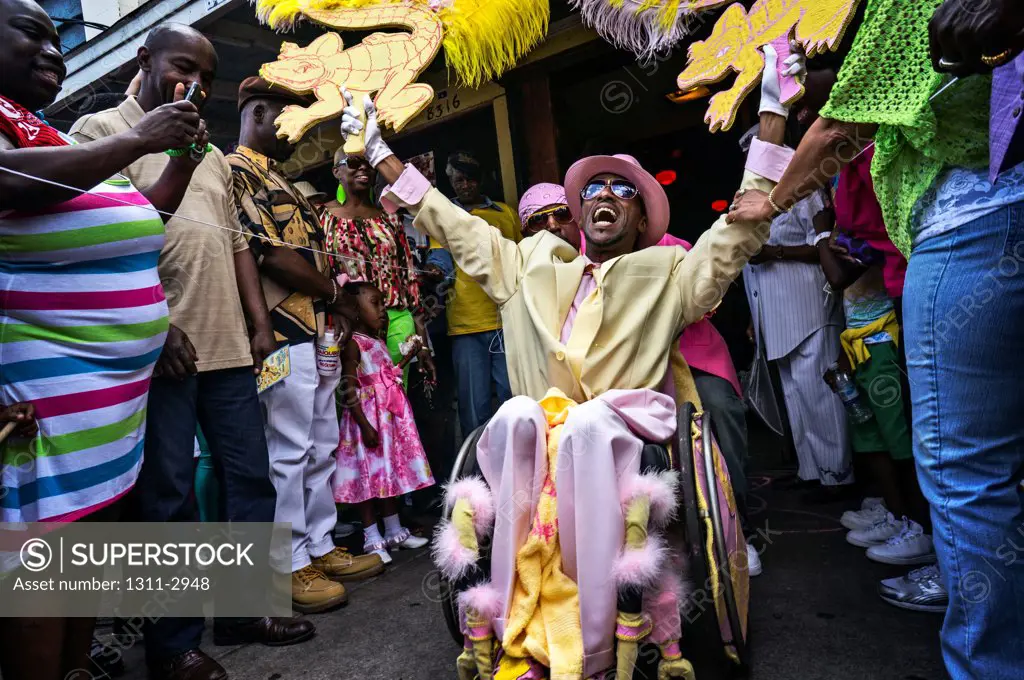 Leaving the Maple Leaf bar as the Leonidas Easter Sunday second line parade gets underway.