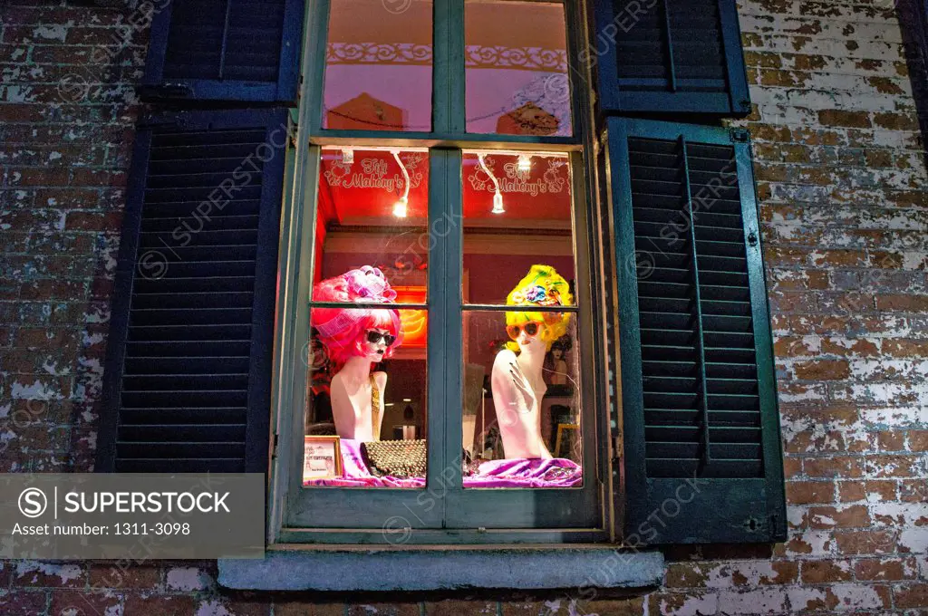 Window dressing in The French Quarte of New Orleans