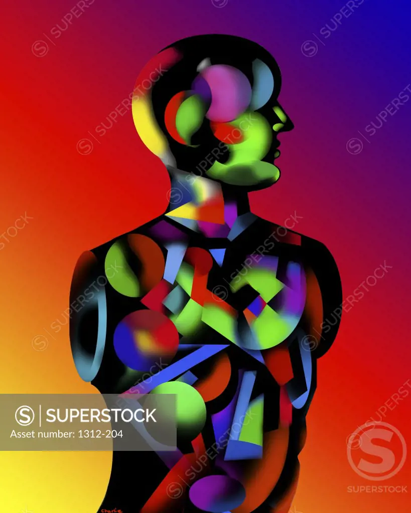 Rainbow Man 2001 Charlie Chann (b.1962/American) Computer graphics 