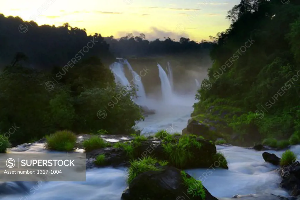 Waterfalls in a forest, Iguacu Falls, Argentina-Brazil Border