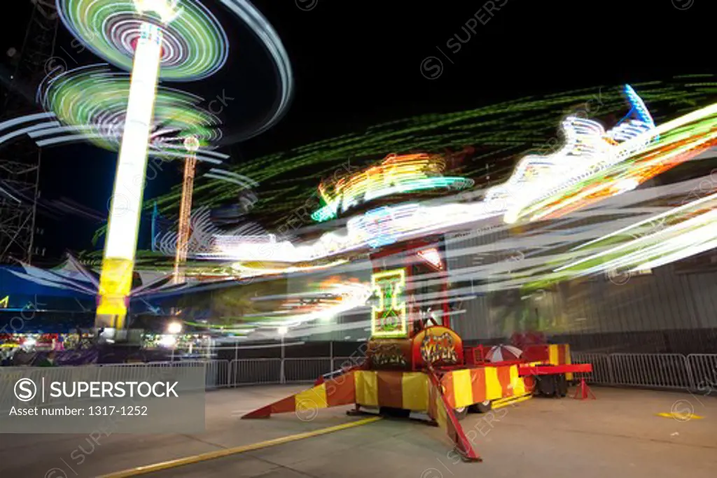 Amusement ride at the Texas State Fair, Dallas, Texas, USA