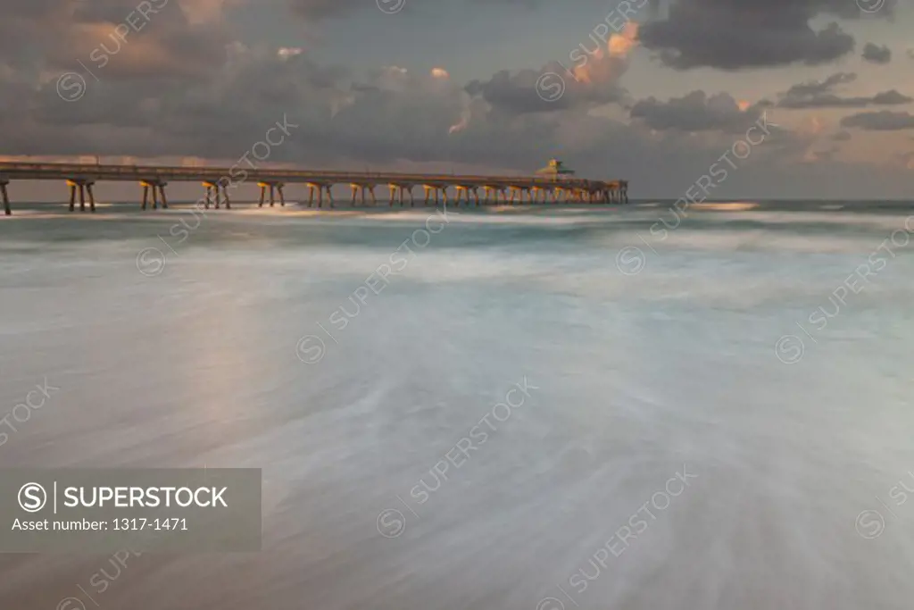 Pier on the beach, Boca Raton Pier, Boca Raton Beach, Palm Beach County, Florida, USA