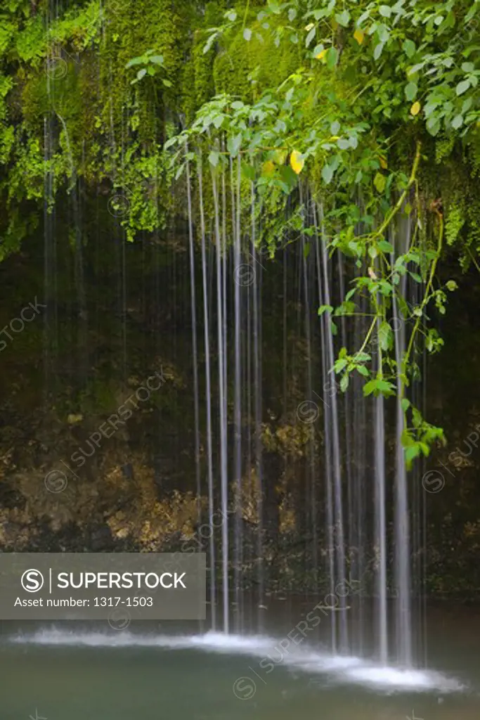 Waterfall at Natural Falls State Park, Ozark Mountains, Delaware County, Oklahoma, USA