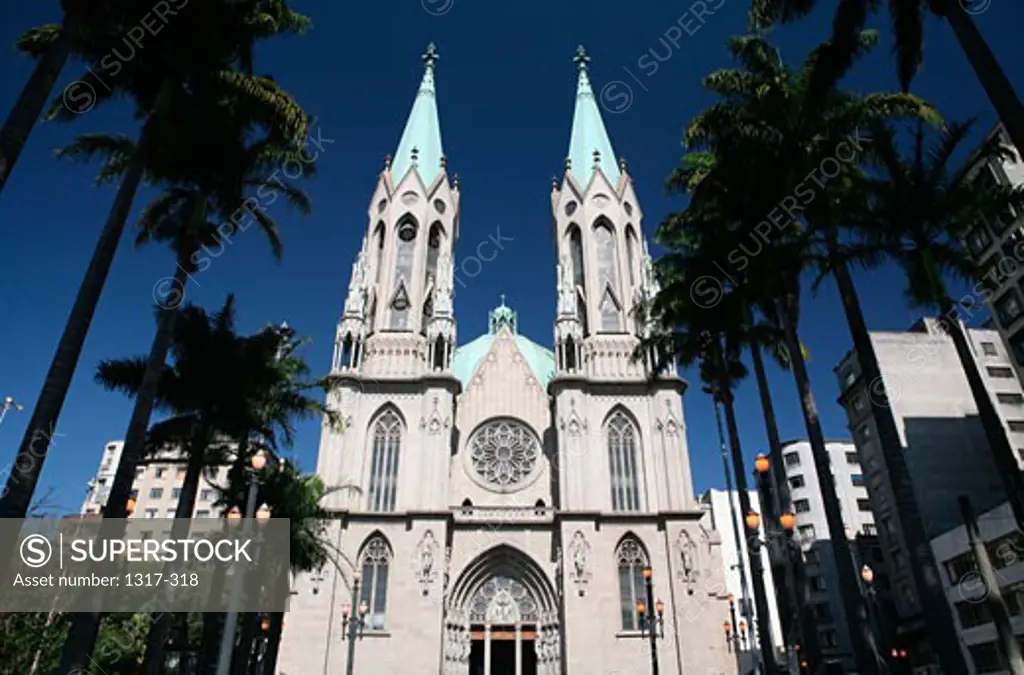 Facade of a Cathedral, Sao Paulo Cathedral, Sao Paulo, Sao Paulo State, Brazil