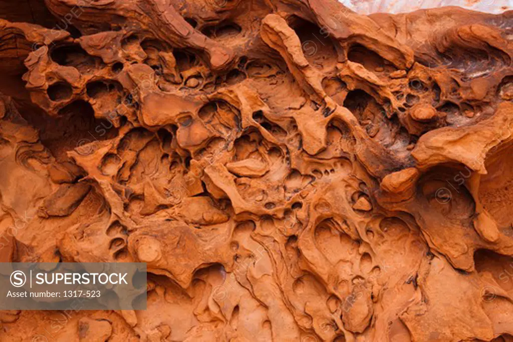 Eroded sandstone rock formations, Nevada, USA