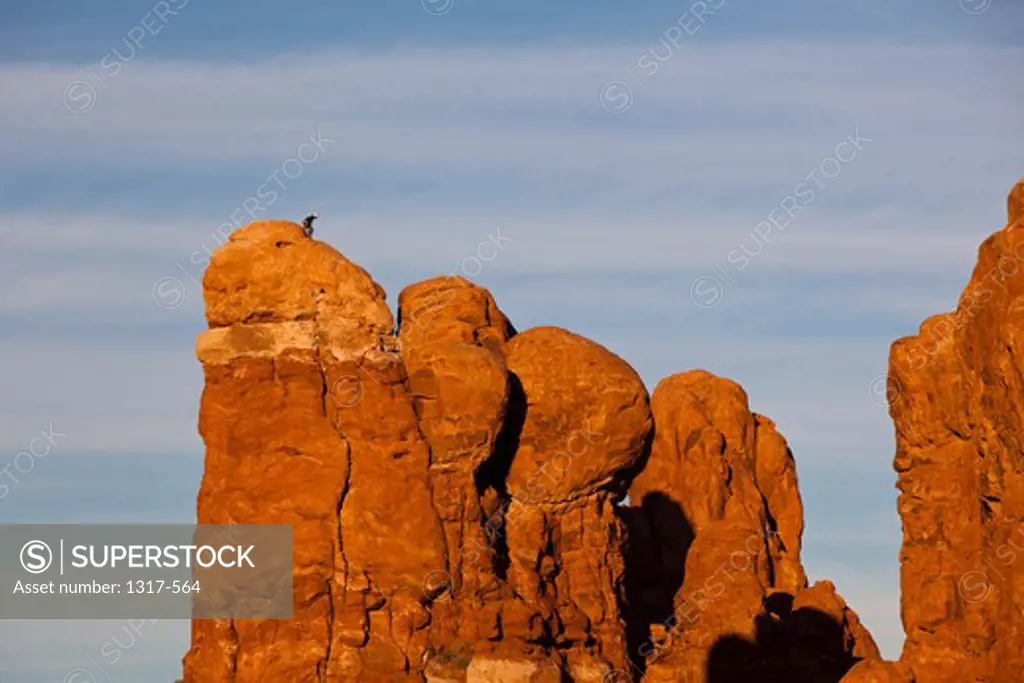Rock formations, Lone Rock, Parade Of Elephants, Arches National Park, Utah, USA