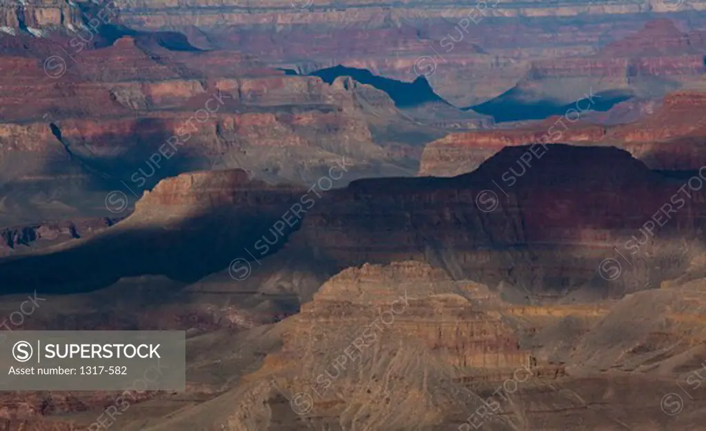 Rock formations on a landscape, Grand Canyon National Park, Arizona, USA