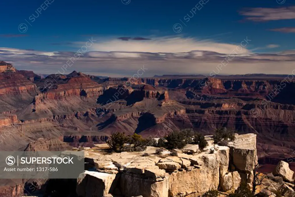 Rock formations on a landscape, Grand Canyon National Park, Arizona, USA