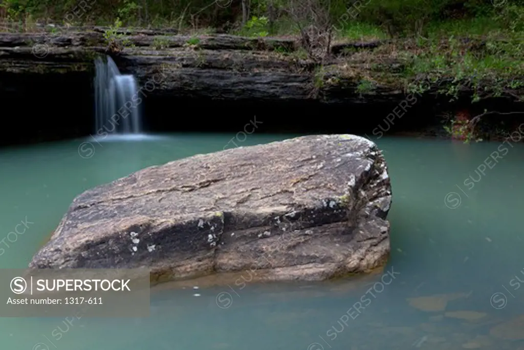 Waterfall in a forest, Ozark National Forest, Ozark Mountains, Arkansas, USA