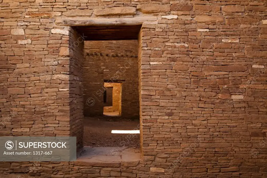 Ruins of a kiva, Chaco Culture National Historical Park, Chaco Canyon, New Mexico, USA