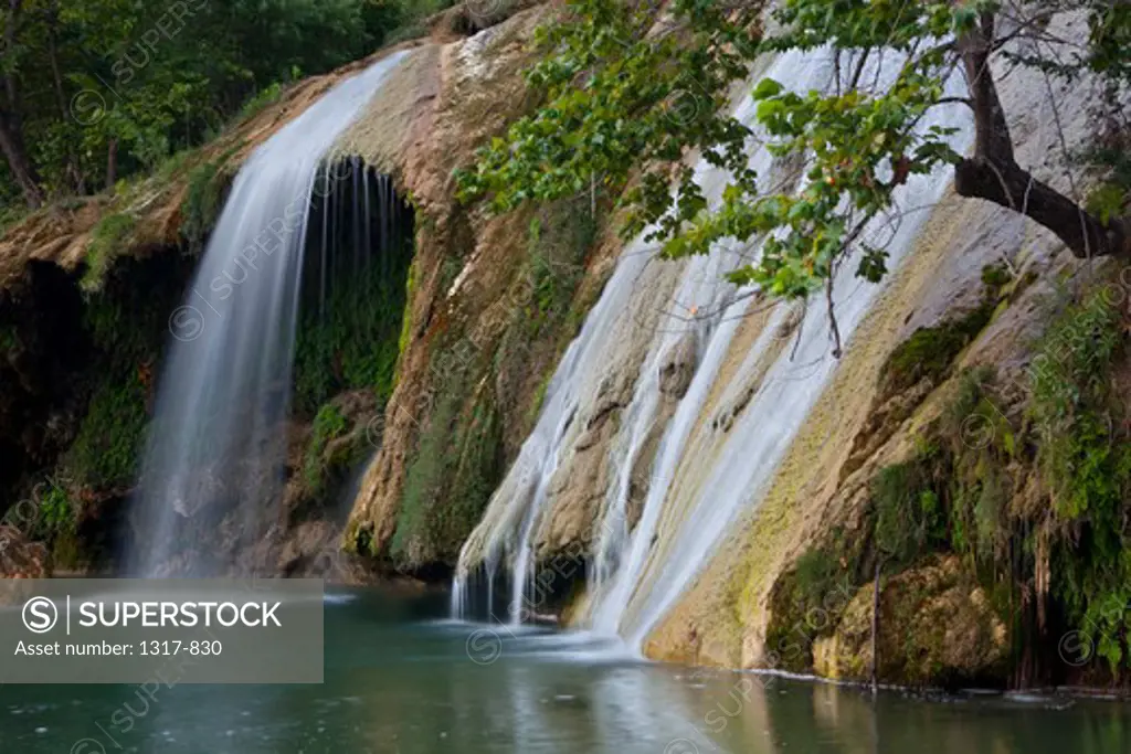 Waterfall in a forest, Turner Falls, Arbuckle Mountains, Oklahoma, USA