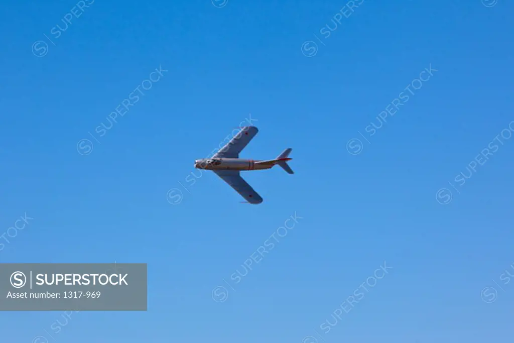 Russian MiG-17F in flight, Fort Worth Alliance Airport, Fort Worth, Tarrant County, Texas, USA