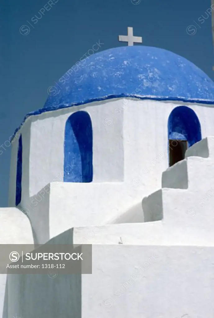 Low angle view of a church, Paros, Cyclades Islands, Greece