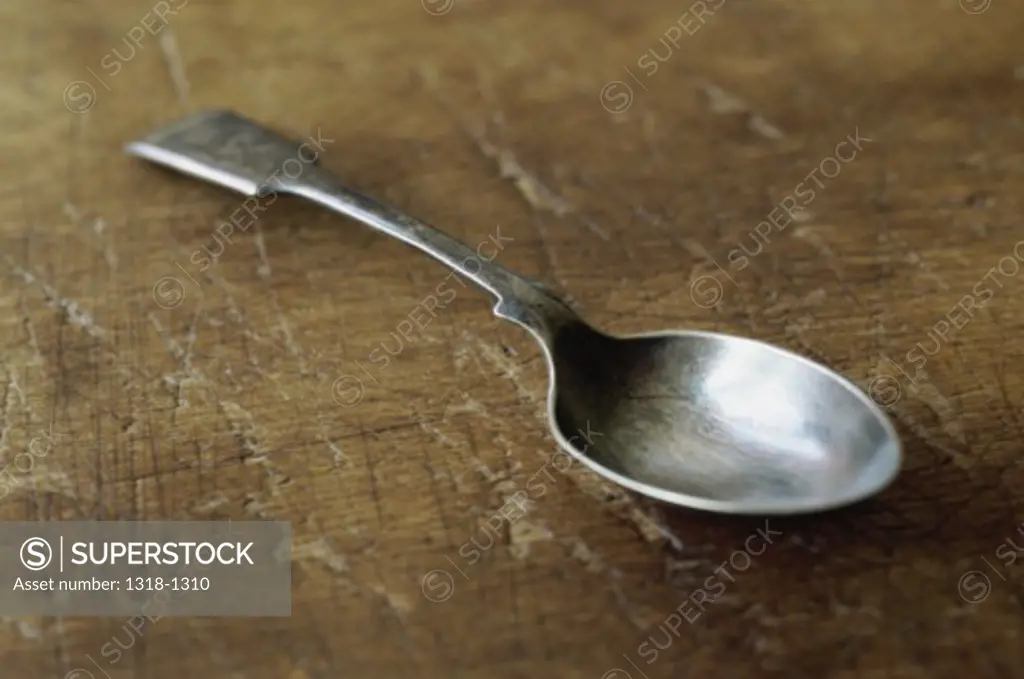 Close-up of a spoon on a table