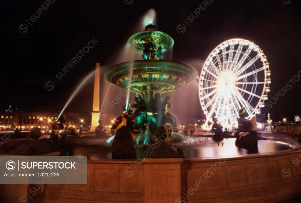 Fountain of Seas Place de la Concorde Paris France 