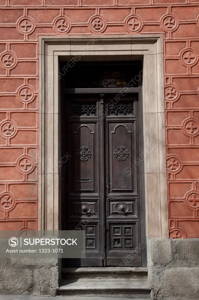 Close-up of a closed door, Madrid, Spain
