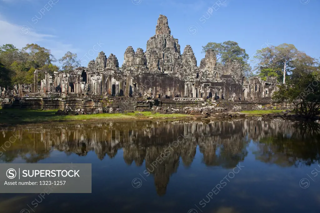 Temple at the lakeside, Angkor Wat, Angkor, Cambodia