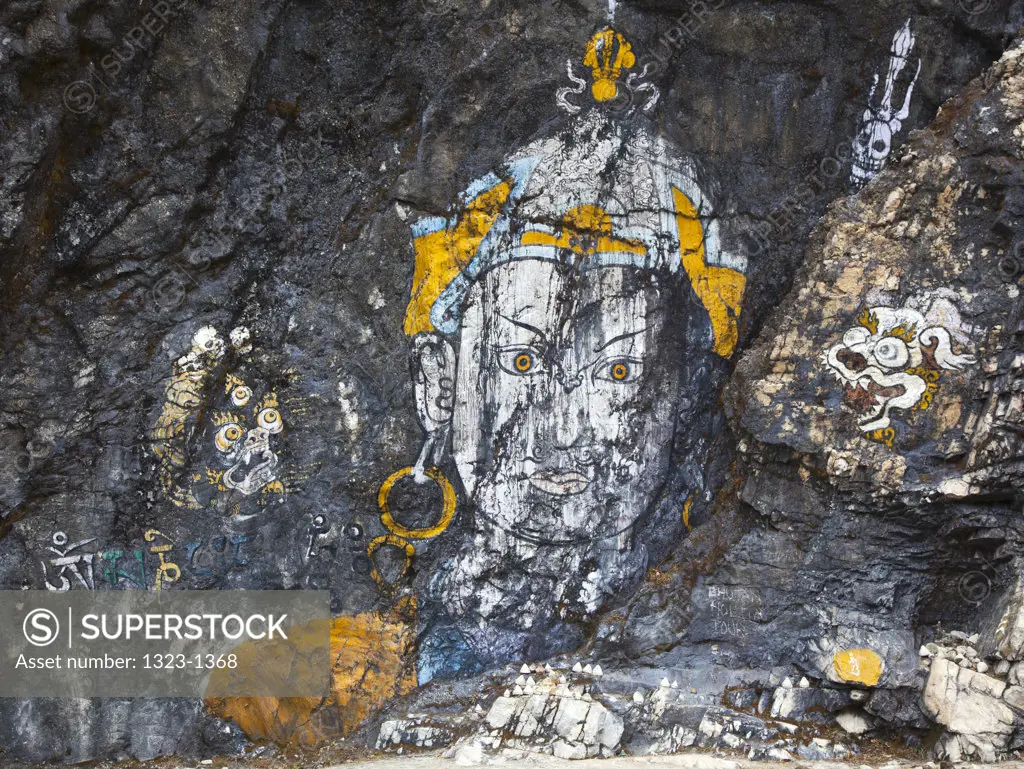 Bhutan, Rock paintings of Buddha