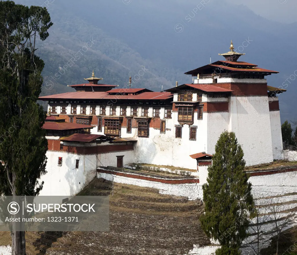 Bhutan, Trongsa, View of Trongsa Dzong