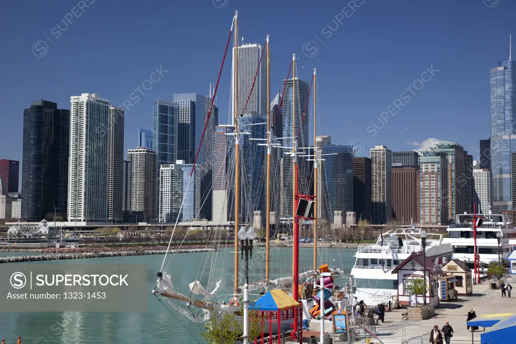Buildings at the waterfront, Chicago, Cook County, Illinois, USA