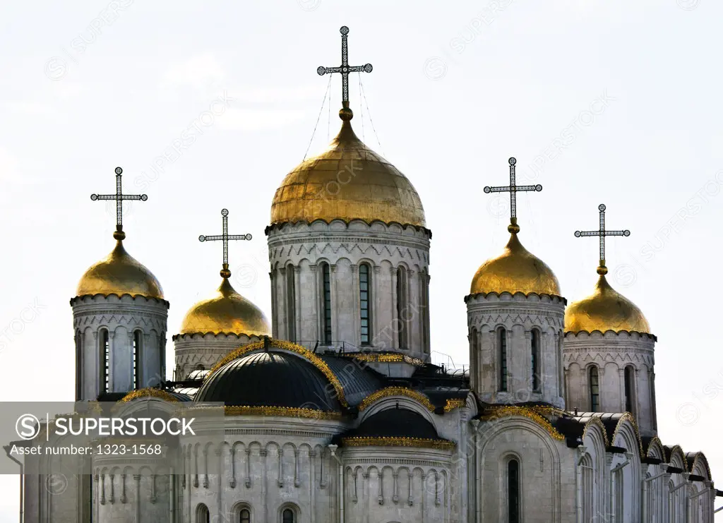 Low angle view of a cathedral, Cathedral of The Assumption, Vladimir, Russia