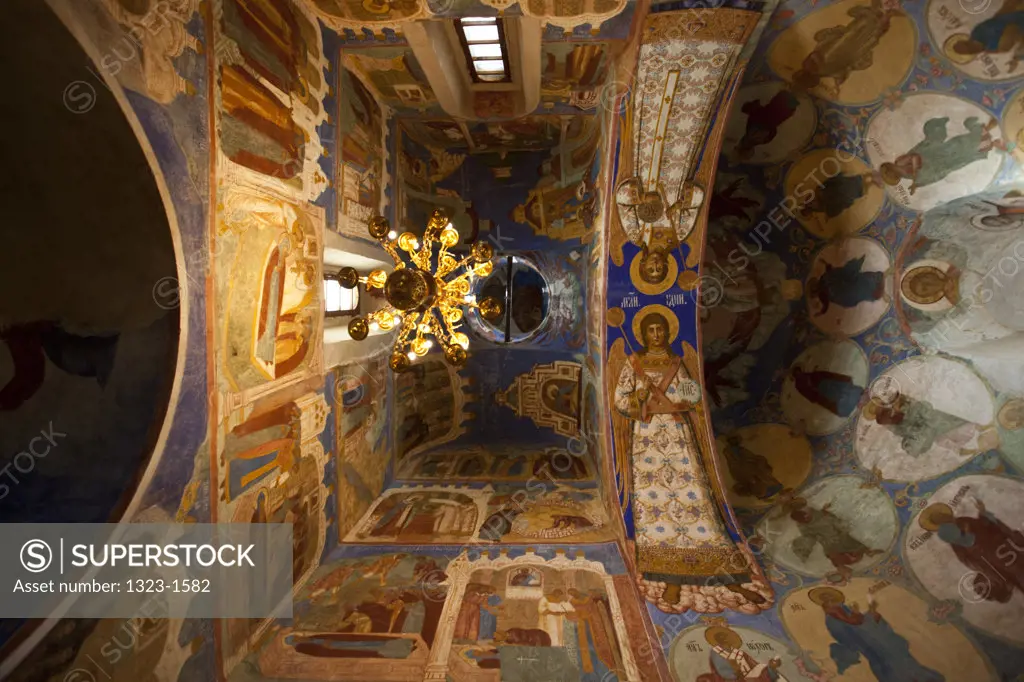 Interiors of the ceiling of a church, Spaso-Preobrazhensky Church, Suzdal, Russia