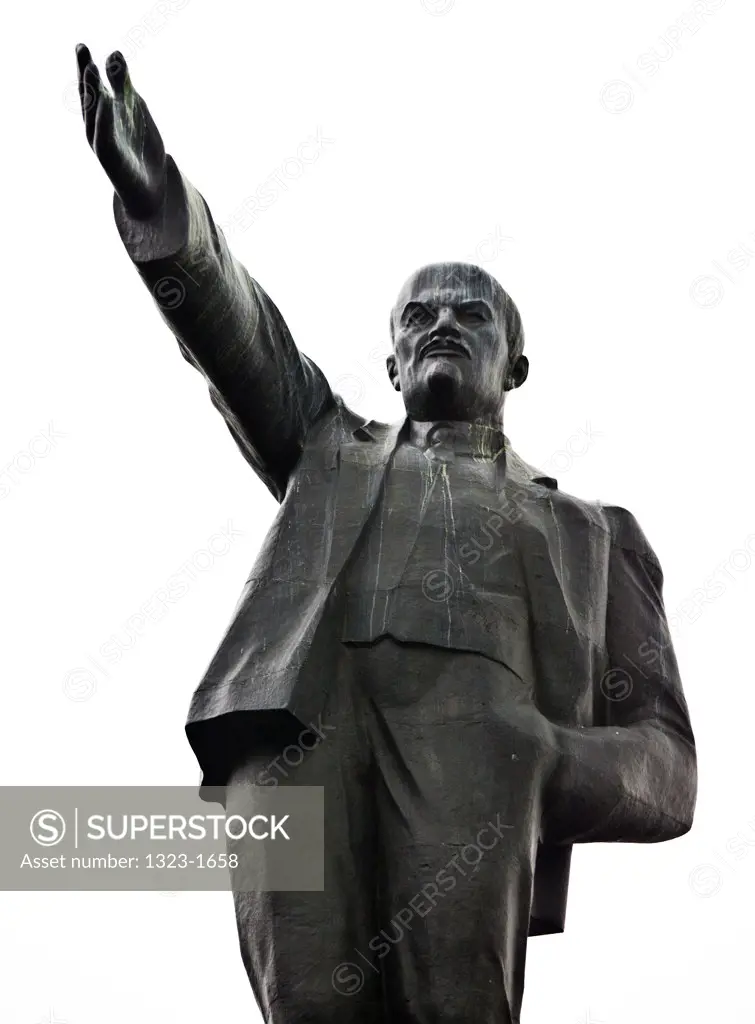 Low angle view of Lenin's Statue, Kostroma, Russia