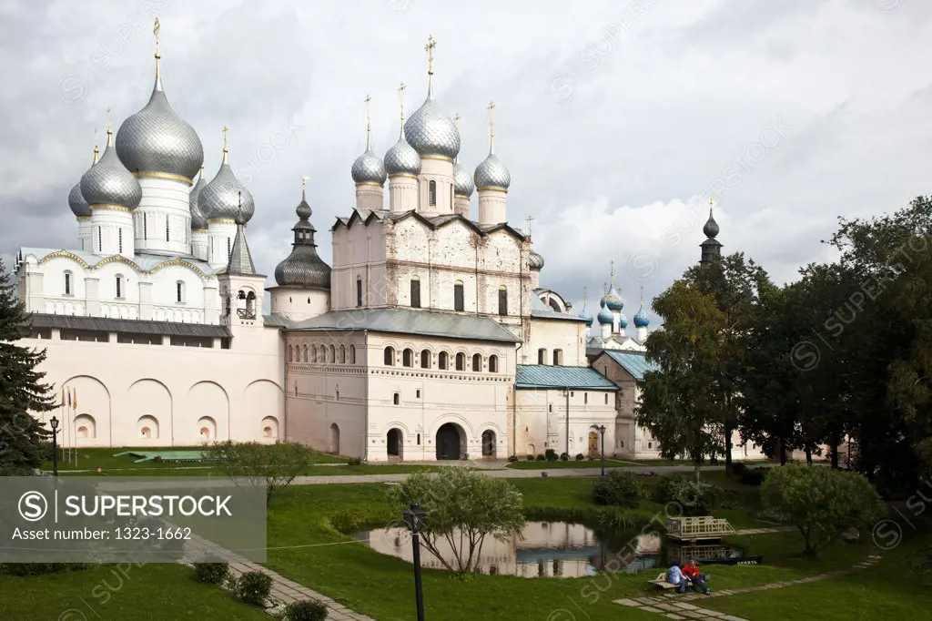 Churches in a town, Church of The Resurrection, Rostov Kremlin, Rostov, Yaroslavl Oblast, Russia