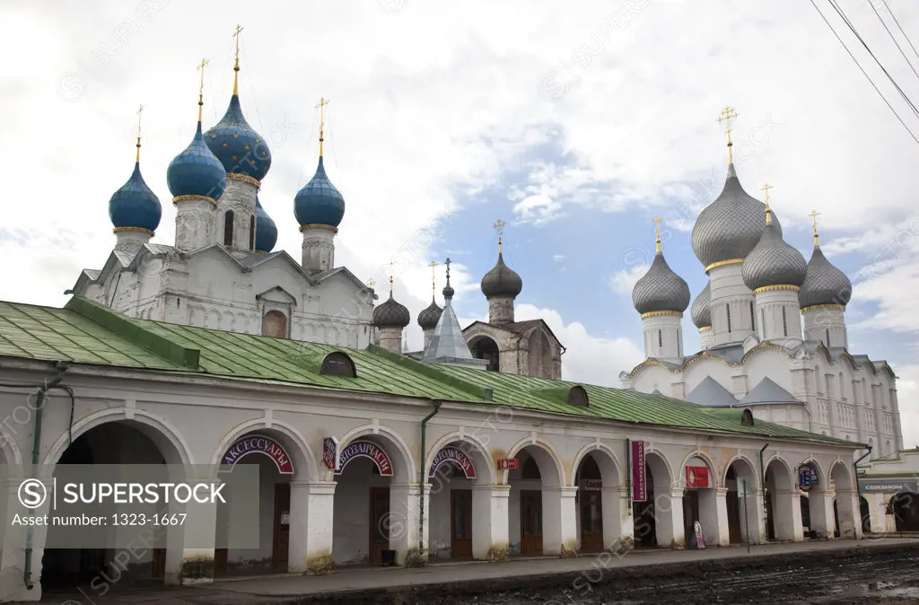 Facade of a church, Church of The Resurrection, Rostov Kremlin, Rostov, Yaroslavl Oblast, Russia
