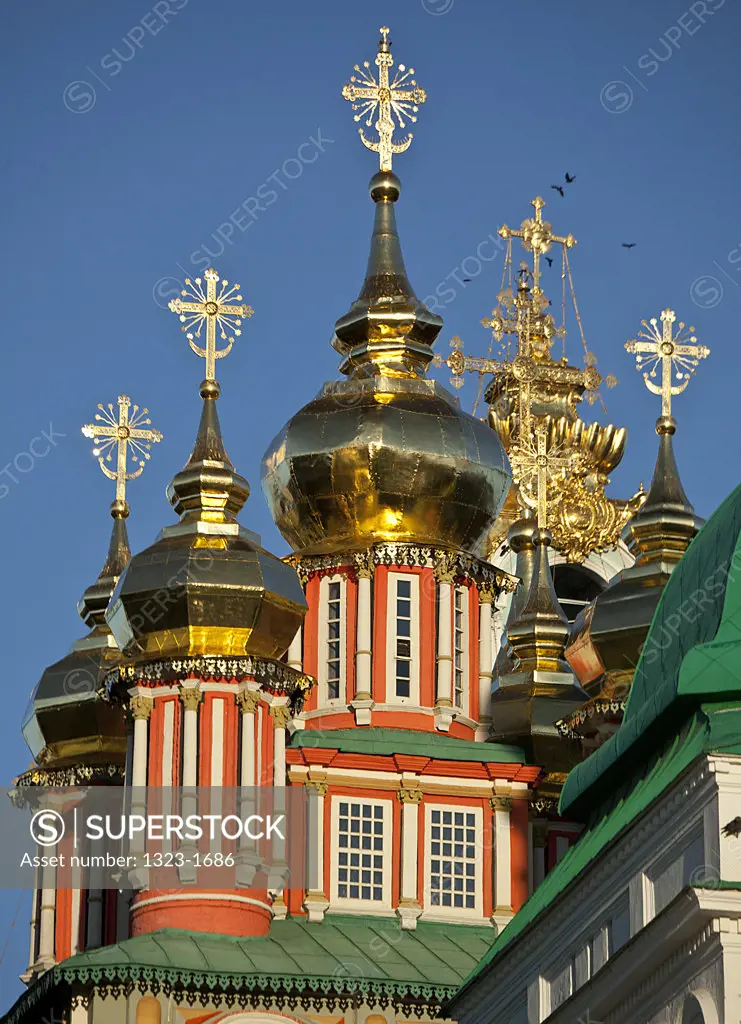 Low angle view of a church, Trinity Lavra of St. Sergius, Sergiyev Posad, Moscow Oblast, Russia