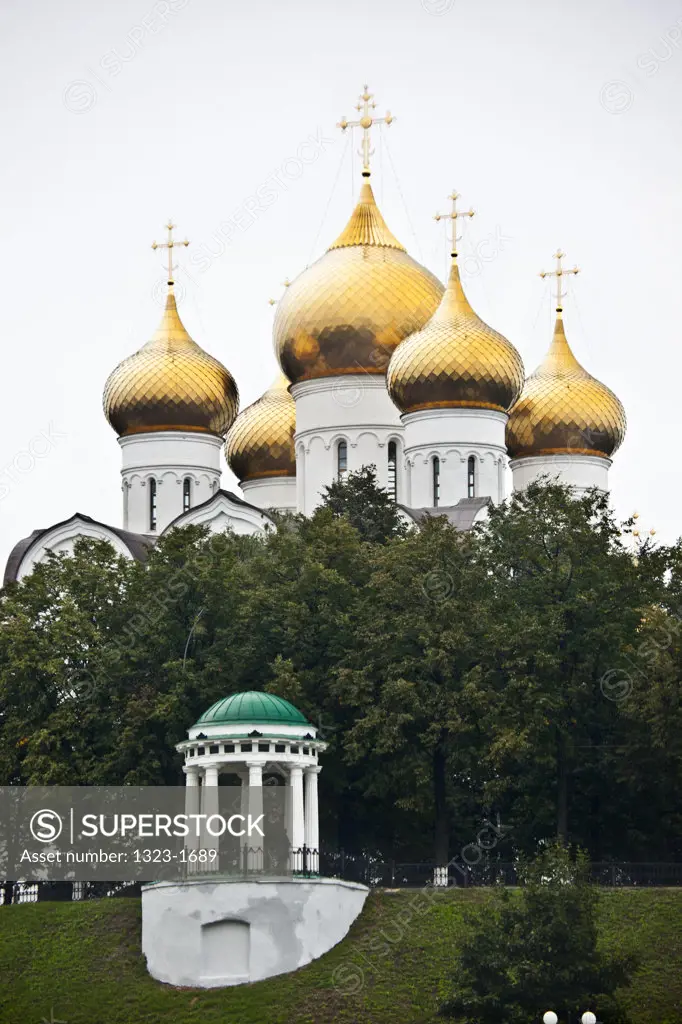 Low angle view of a cathedral, Dormition Cathedral, Yaroslavl, Russia