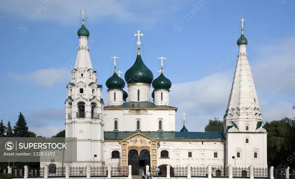 Facade of a church, Church of Elijah The Prophet, Yaroslavl, Russia
