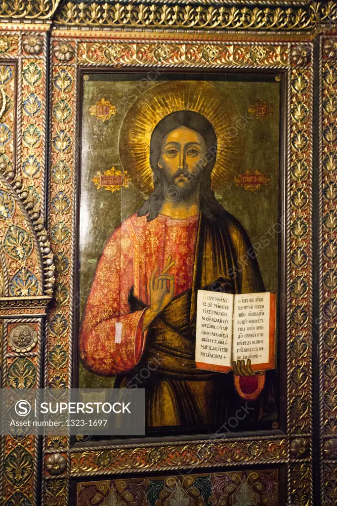 Jesus Christ's painting in a church, Church of Elijah The Prophet, Yaroslavl, Russia
