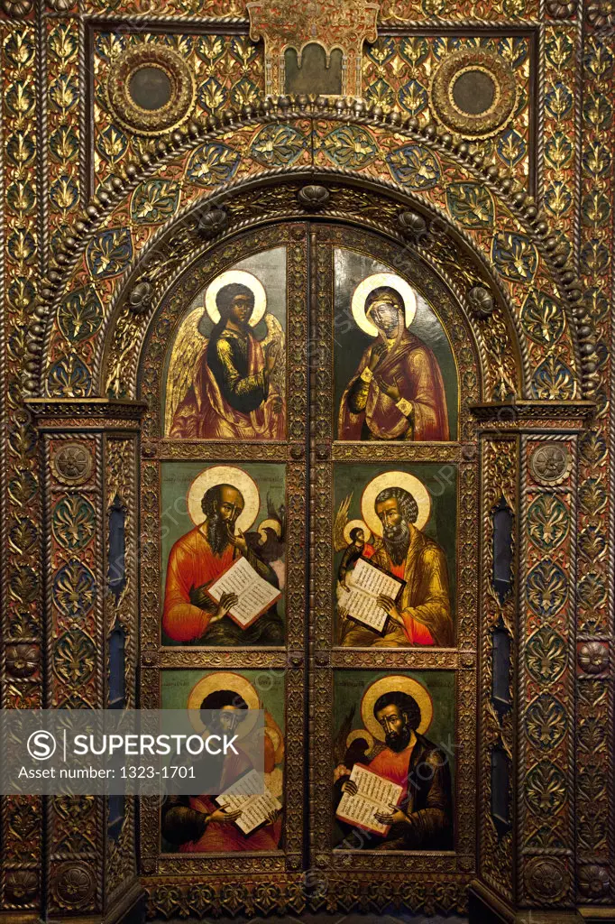 Iconography in the Church of Elijah The Prophet, Yaroslavl, Russia