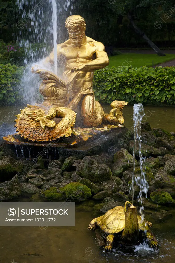 Triton Fountain at Summer Palace, Petrodvorets, St. Petersburg, Russia