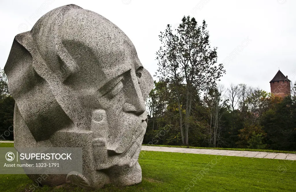 Latvia, Turaida Museum Reserve, Dainu Kalas Sculpture Park, Sculpture