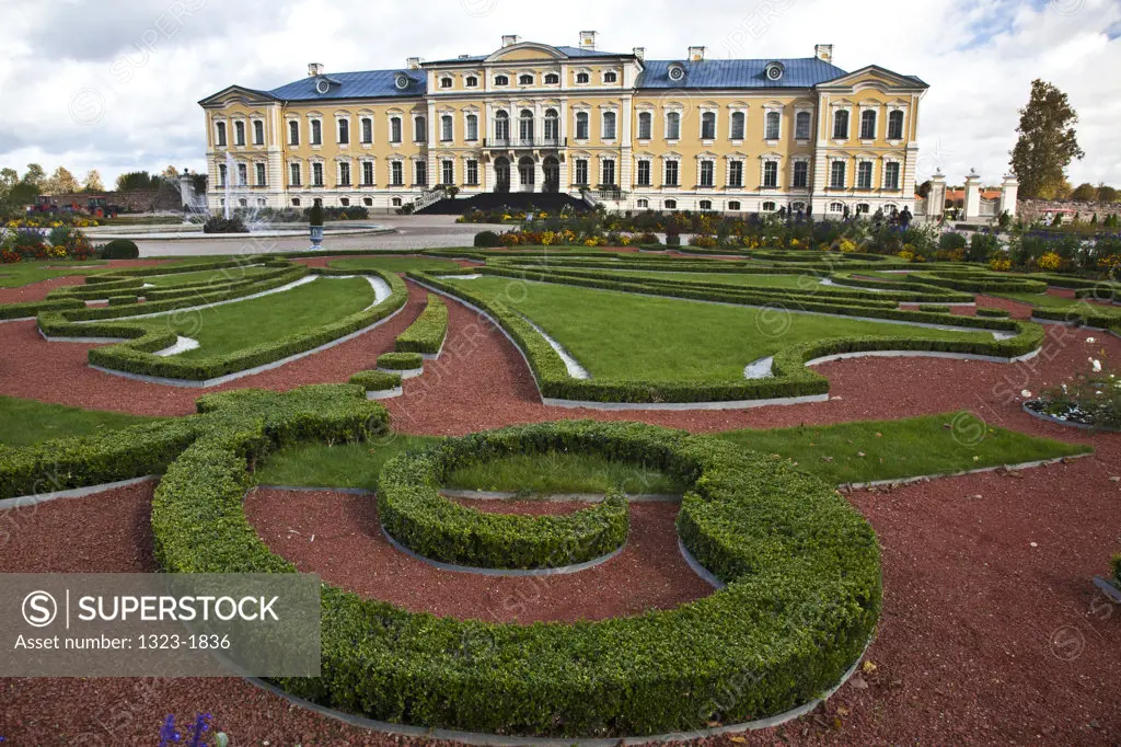Latvia, Riga, View of Rundal Palace