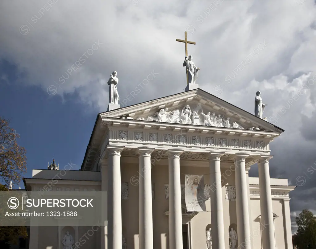 Low angle view of a cathedral, Vilnius Cathedral, Cathedral Square, Vilnius, Lithuania