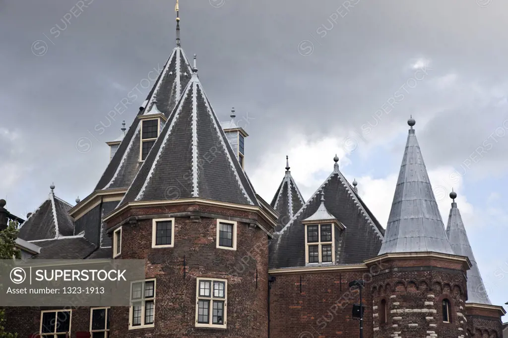 Low angle view of a building, The Waag, Amsterdam, Netherlands