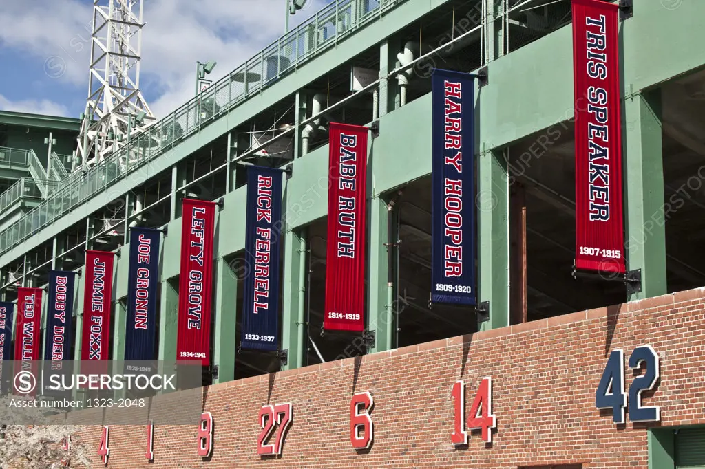 USA, Massachusetts, Boston, Banners at Fenway Park