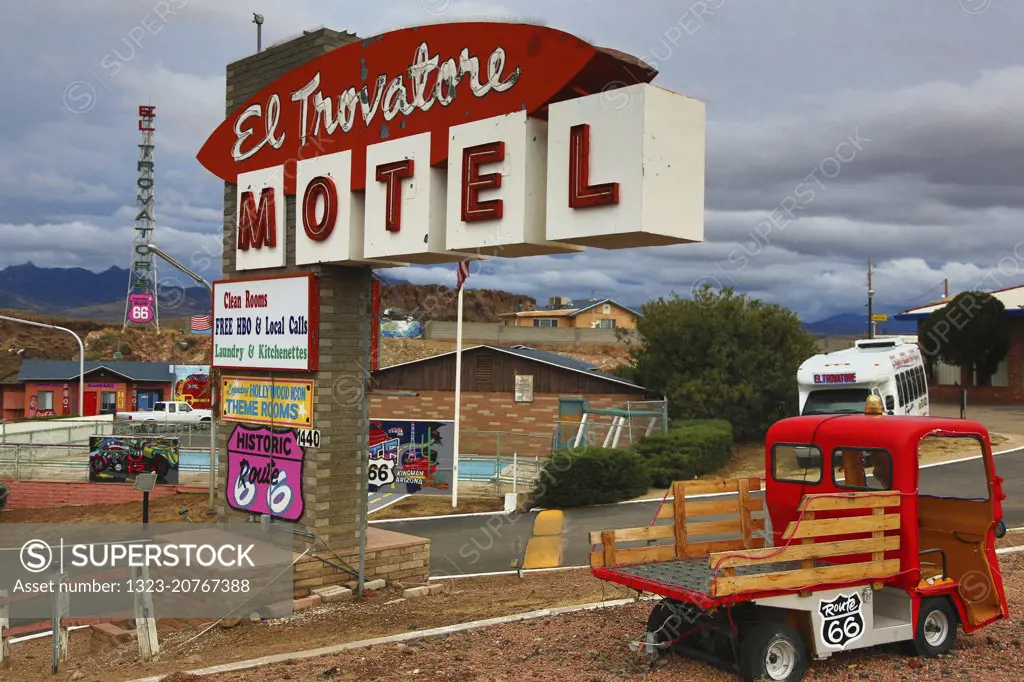 Old Motel on Route 66, Kingman, Arizona.