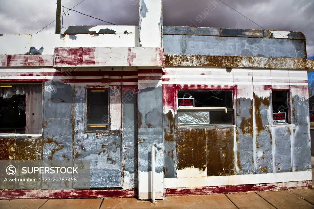 Old diner in Winslow, Arizona.