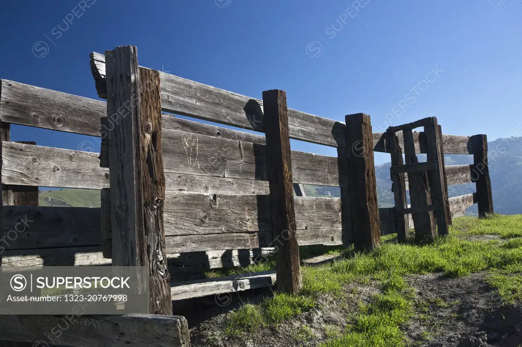 Old corral fence in California