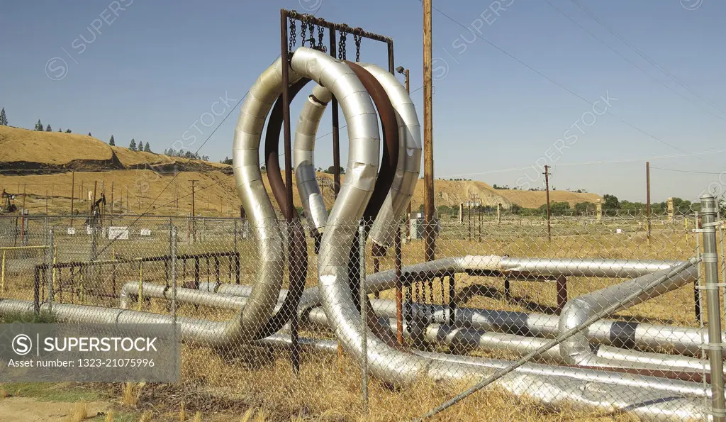 Pipelines at the Bakersfield Oil Fields and Refineries
