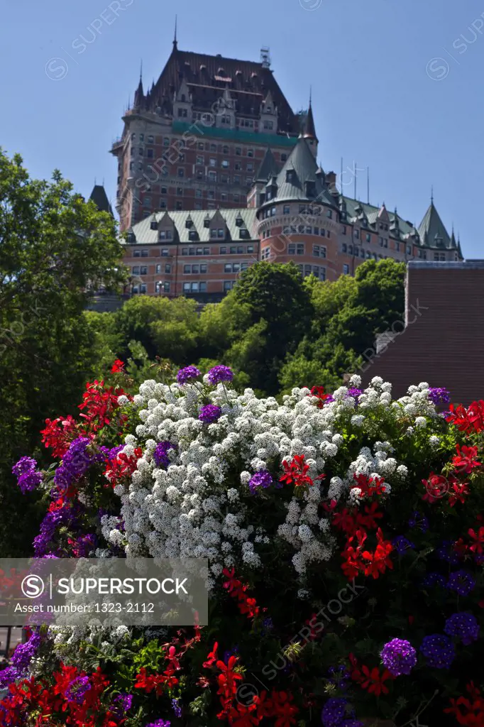 Canada, Quebec City, Low angled view of Chateau Frontenac