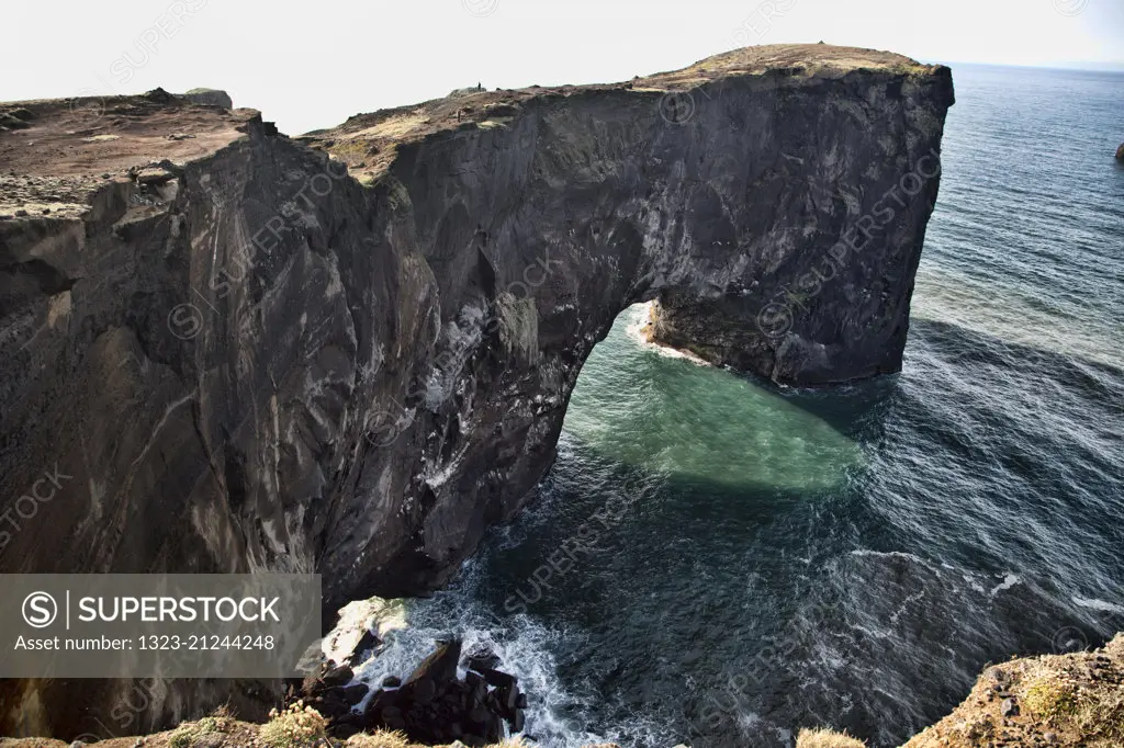 Views of Dyrholaey   Rock Arch near Vik, Iceland.