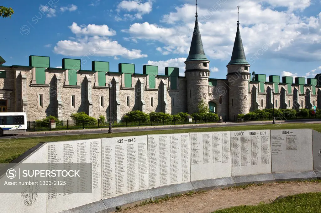 Canada, Quebec City, View of 22nd Regiment Memorial and Manege Militaire