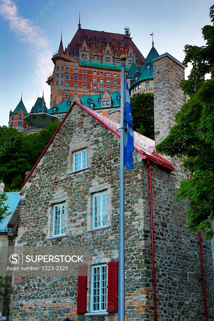 Canada, Quebec City, Low angled view of Chateau Frontenac