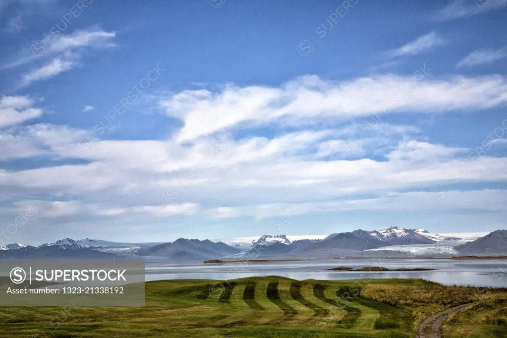 Views of the Vatnajakokull from Hofn,Iceland